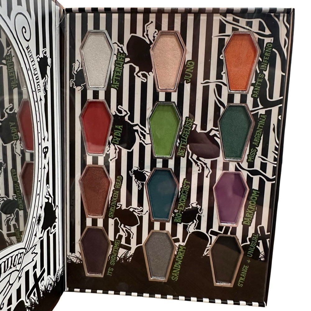 BEETLEJUICE Handbook For The Recently Deceased Eyeshadow Palette Makeup NEW Goth - Picture 4 of 4